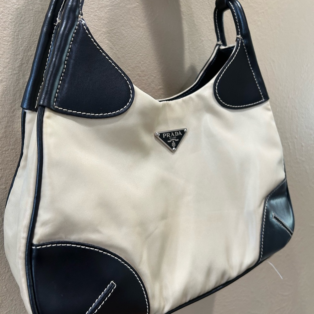 Prada Beige and Black Shoulder Bag - Picture 12 of 12